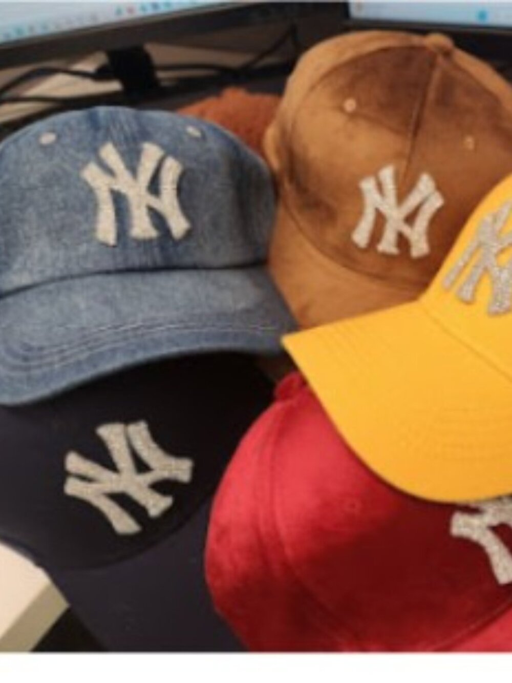 "NY" Bling Adjustable Hat (choose color/qty)